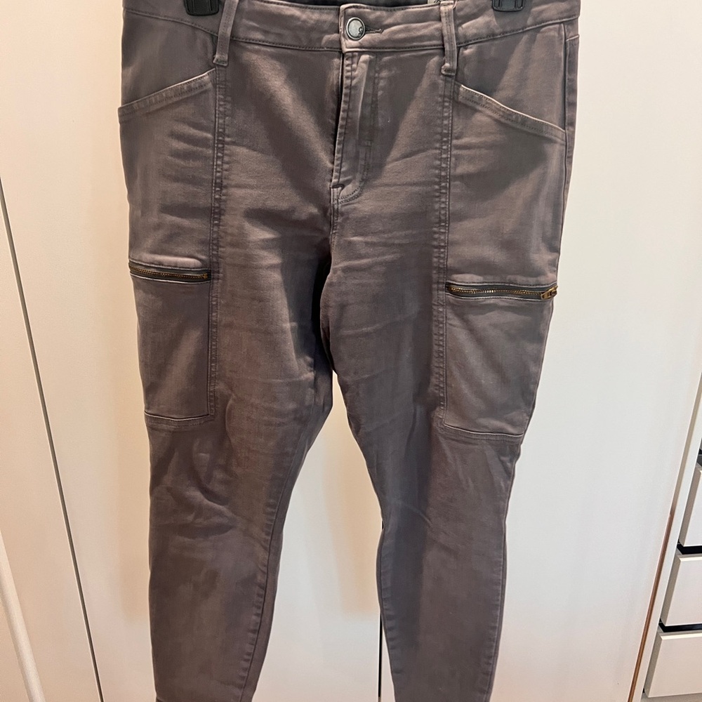 Chic Gray Straight Leg Women's Pants
